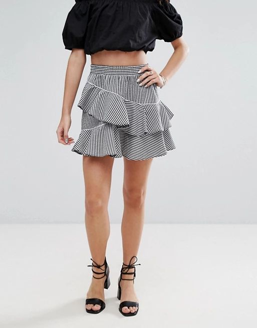ASOS PETITE Gingham Mini Skirt | ASOS US