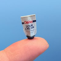 Dollhouse Sour Cream - 112Th Scale - Dollhouse Kitchen - Furniture - Miniatures - Tiny Food - Meal - Miniature Cream | Etsy (US)