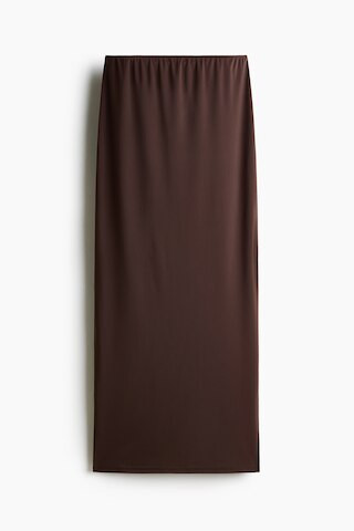 H & M - Long Jersey Skirt - Dark Brown | H&M (US + CA)