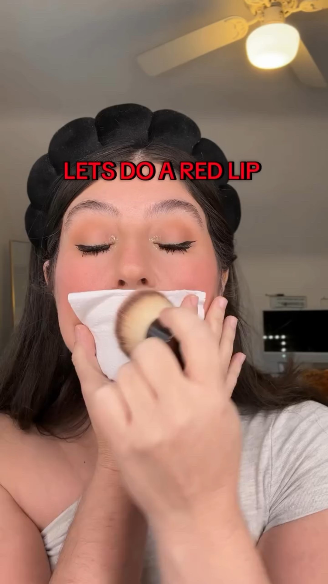 GRWM RED LIP #grwm