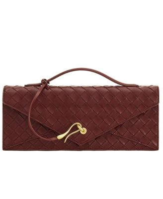 Jw Pei Celeste Woven Textured Envelope Small Top Handle Clutch Handbag - Black | Macy's