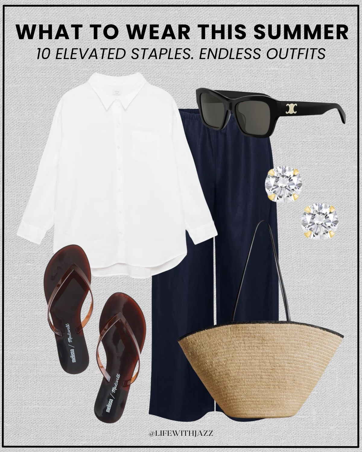 what to wear this summer: 10 elevated staples 

summer style / summer staples / elevated style / dressy outfits / skirt outfits / tailored shorts / strappy sandals / jelly sandals / woven tote bag / straw tote / linen vest

#LTKootd #LTKSeasonal