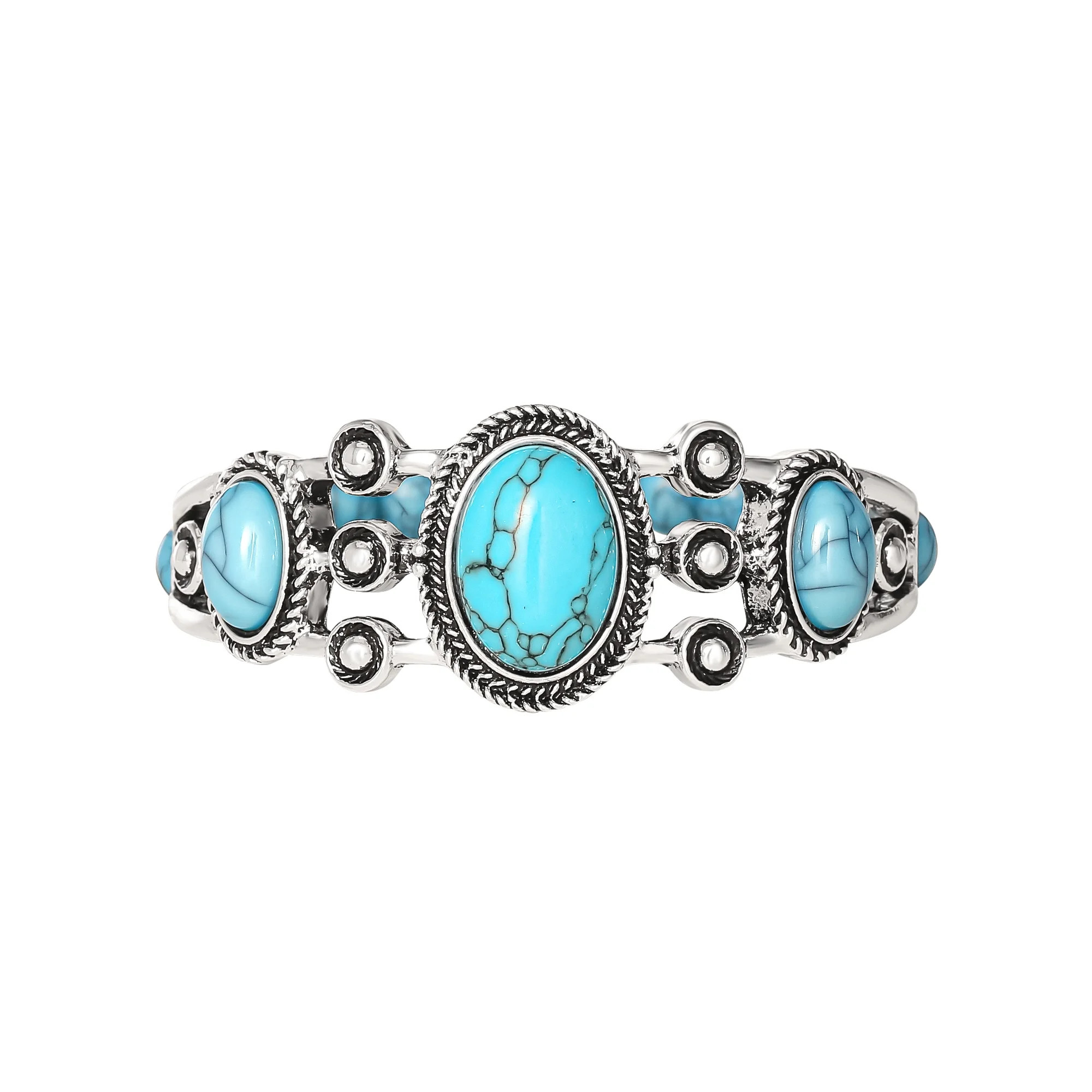 Jessica Simpson Women's Faux Turquoise Stretch Bracelet | Walmart (US)