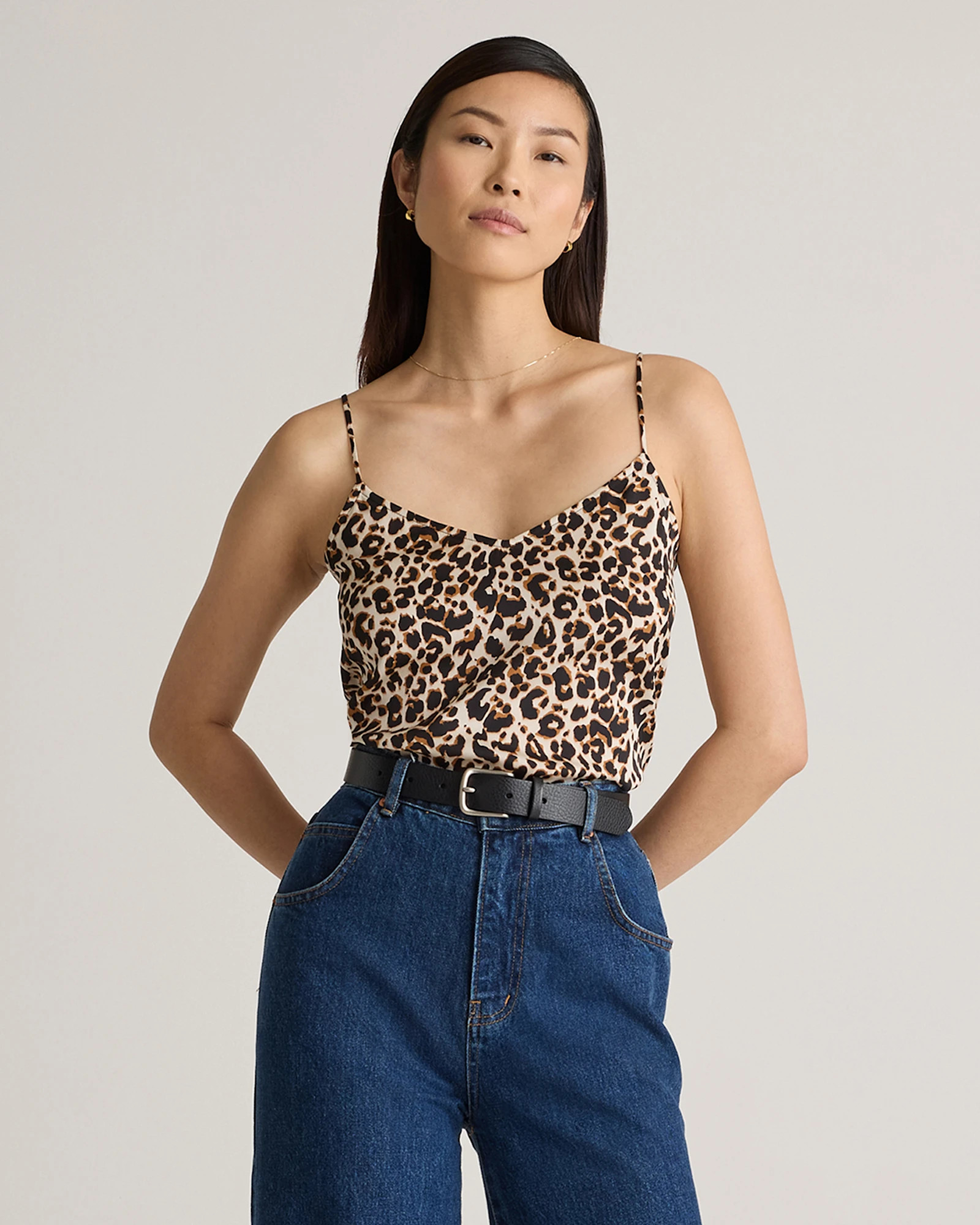 Washable Stretch Silk V-Neck Cami | Quince