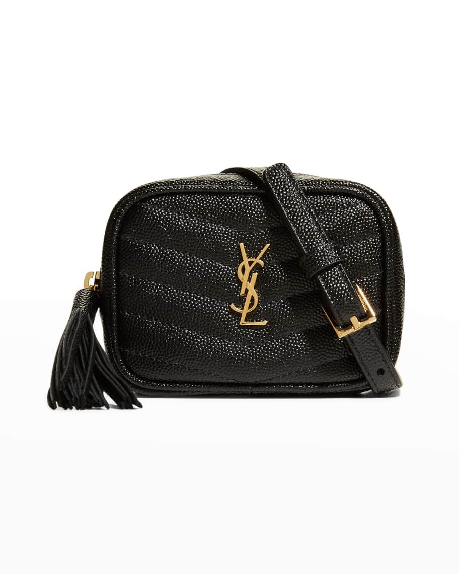 Saint Laurent Lou Baby YSL Quilted Grain de Poudre Belt Bag | Neiman Marcus