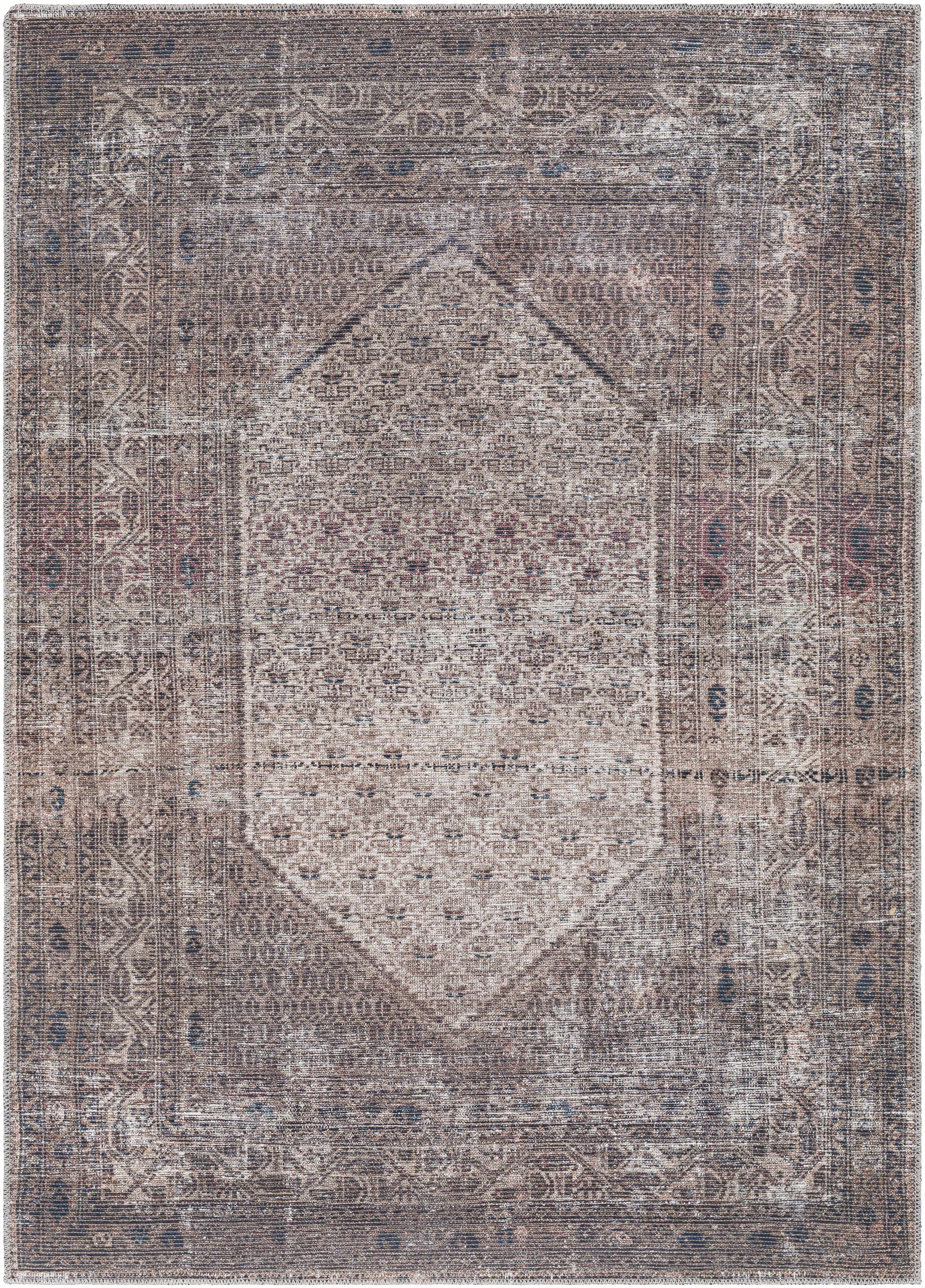 Tan Ormstown Distressed Washable Area Rug | Boutique Rugs