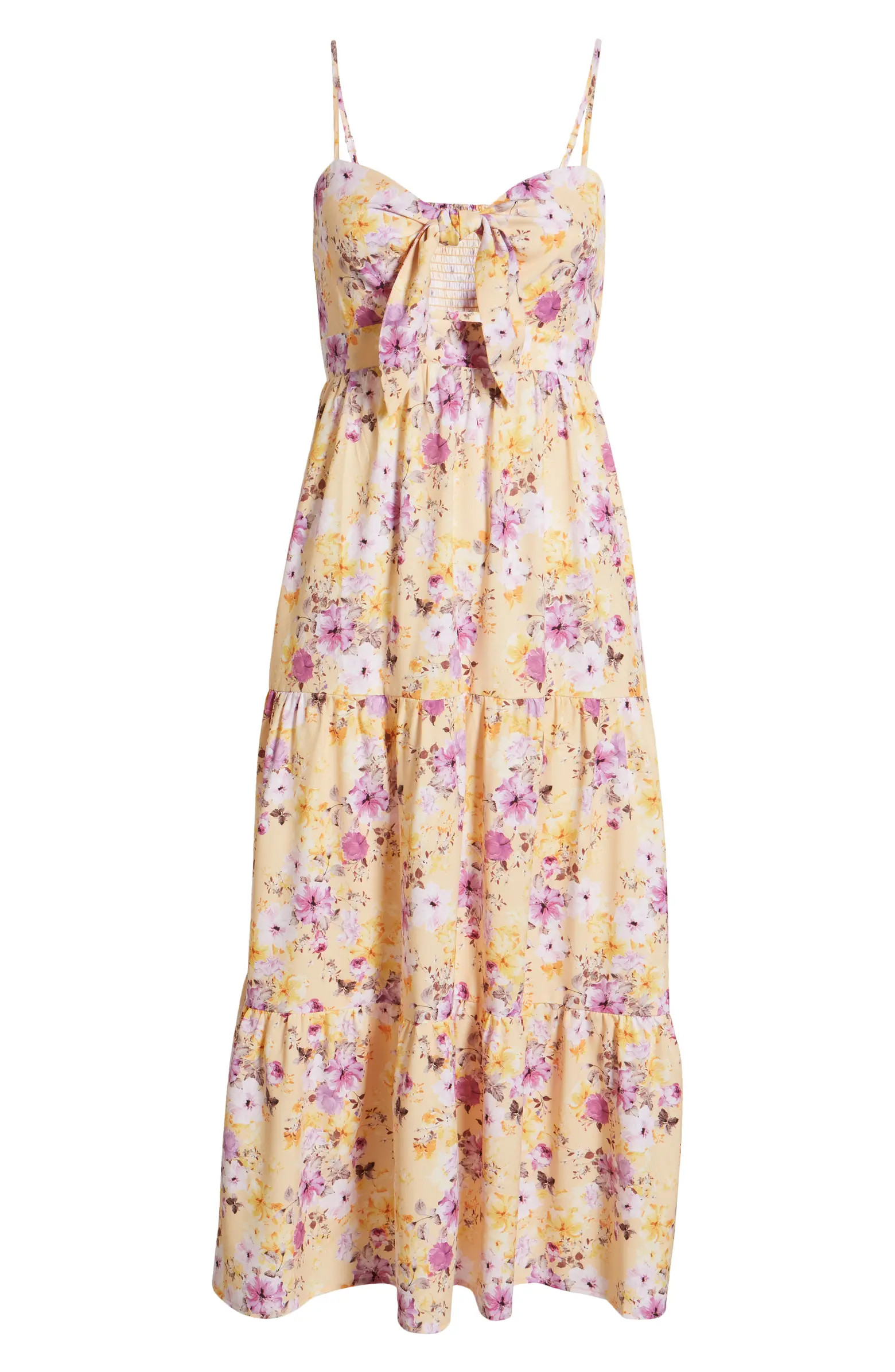 Claro Floral Front Cutout Dress | Nordstrom