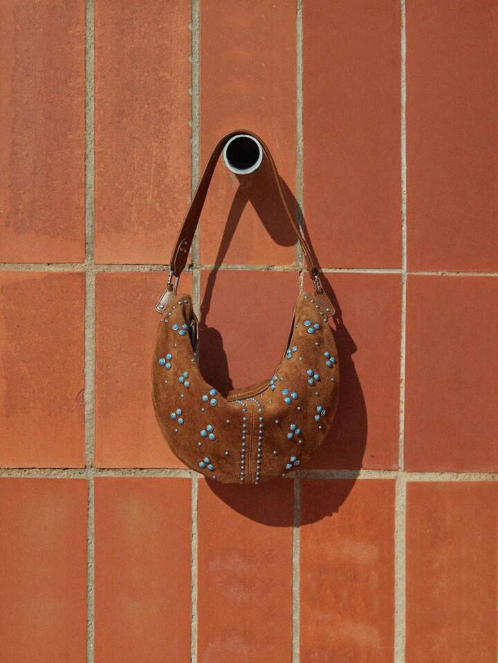 New Arrival Bohemian Style Tote Bag For Women, Fashionable Colorful Diamond Decor Shoulder Bag, V... | SHEIN
