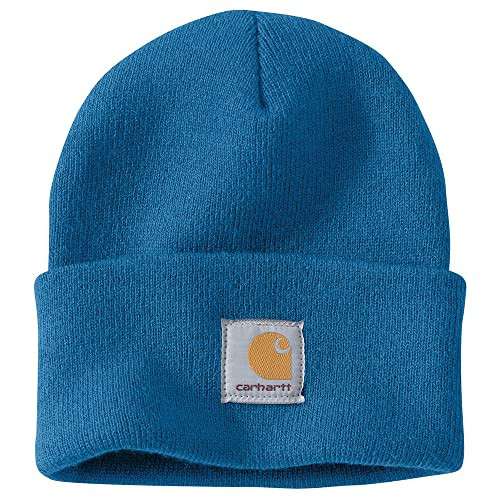 Carhartt Men's Knit Cuffed Beanie Closeout, Marine Blue, One Size | Amazon (US)
