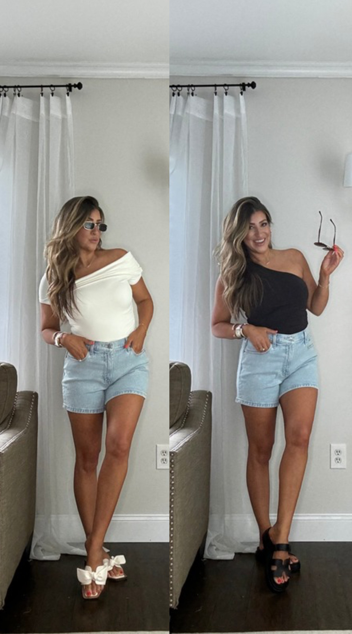 SUUKSESS Women One Off The Shoulder Summer Tank Tops Ruched Short Sleeve Shirts | Amazon (US)