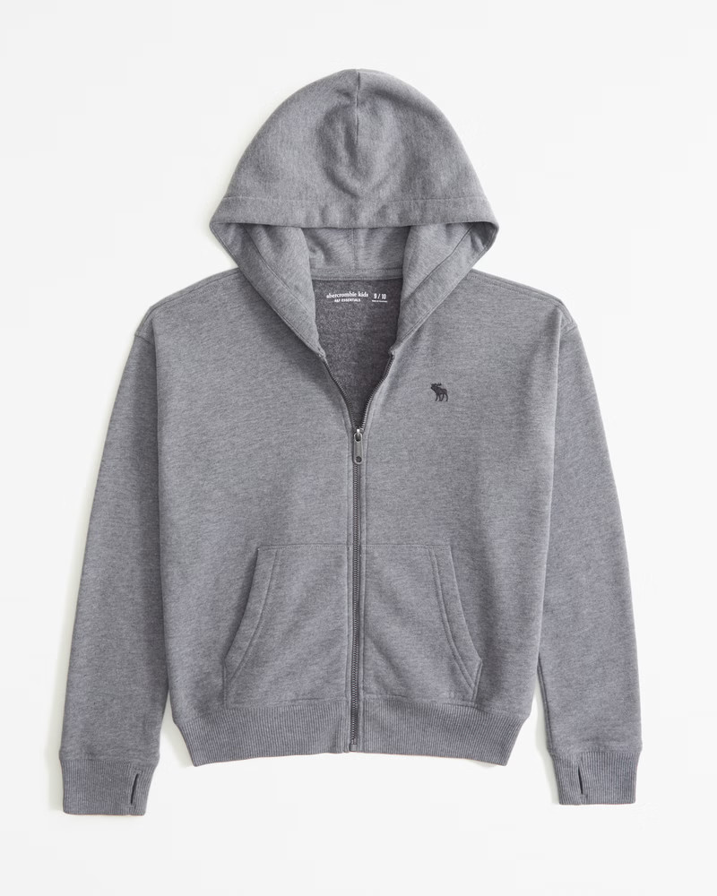 essential icon full-zip hoodie | Abercrombie & Fitch (US)