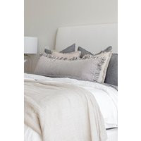 Ruffle Bolster Frill Pillow Cover Brown White Stripes | Etsy (US)