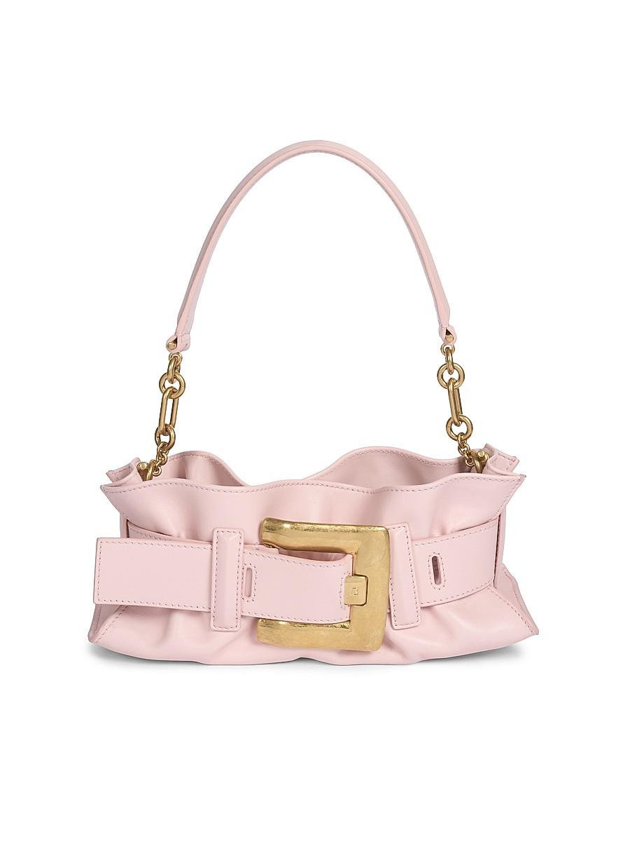 Balmain Women's Anthem Mini Leather Shoulder Bag - Rose Pale | Saks Fifth Avenue