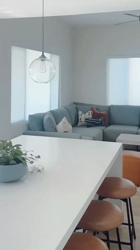 Open concept living room/kitchen design. 

#ltkhome #livingroom #familyroom #sectional 