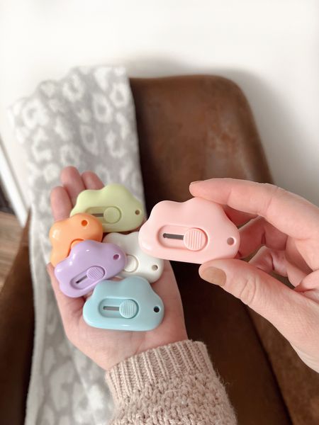6 pack of pastel mini cloud shaped box cutters for under $7 ☁️

#LTKMostLoved #LTKhome
