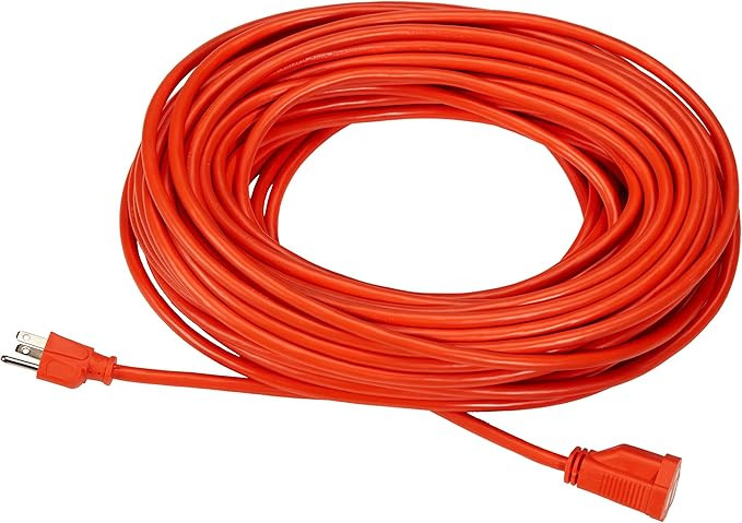Amazon Basics 100-Foot 3-Prong Vinyl Indoor/Outdoor Extension Cord - 10 Amps, 1250 Watts, 125 VAC... | Amazon (US)