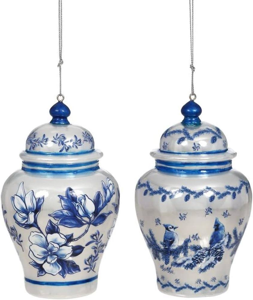 Mark Roberts Christmas 2023 Ginger Jar Ornament, Elegant Christmas Decor, Assortment of 2, 5 inch... | Amazon (US)