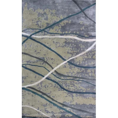 Ripon Abstract Handmade Tufted Wool Beige Area Rug | Wayfair North America