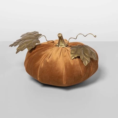 5.5" x 4.5" Decorative Velvet Pumpkin Brown - Opalhouse™ | Target