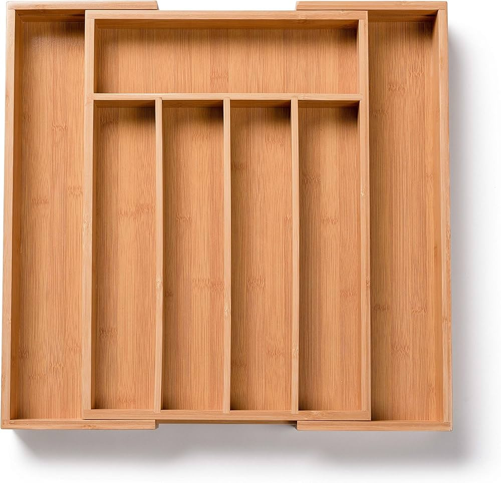 Bellemain Expandable Bamboo Drawer Organizer - Large Kitchen Utensil Holder for Cutlery, Silverwa... | Amazon (US)