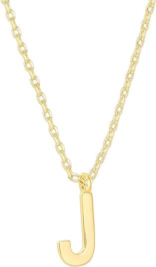 PAVOI 14K Gold Plated Initial Necklace | Letter Necklaces for Women | Amazon (US)