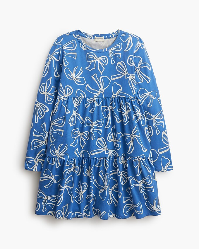 Girls' bow tiered knit dress | J.Crew Factory