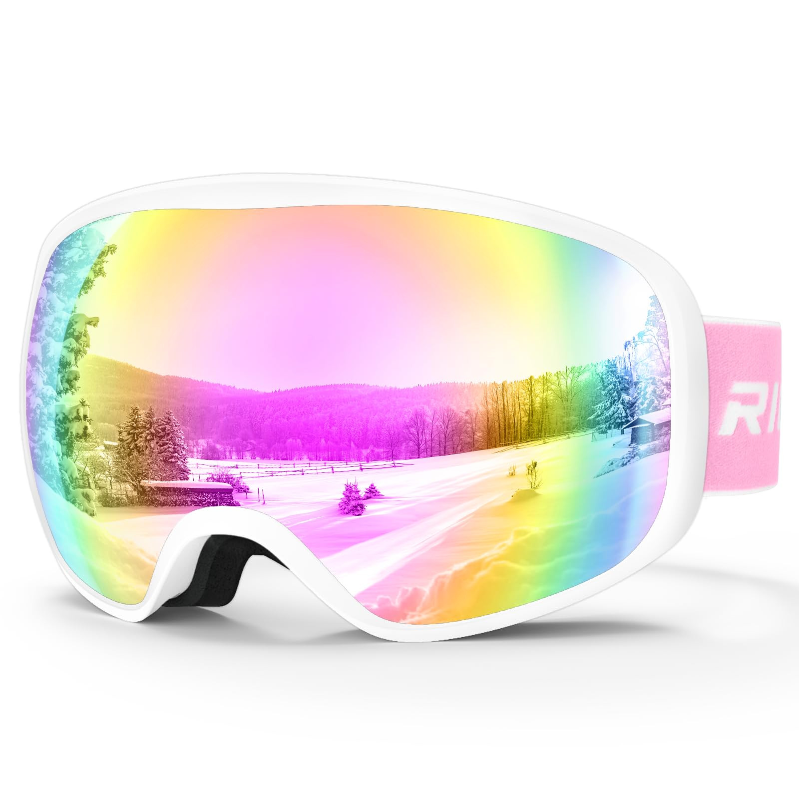 Kids Ski Goggles for Boys Girls Aged 3-14, 100% UV Protection OTG Ski Goggles | Amazon (US)