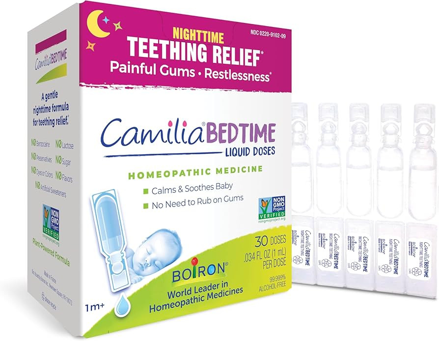 Boiron Camilia Bedtime Liquid Doses for Nighttime Teething Relief, Painful Gums, Restlessness, an... | Amazon (US)