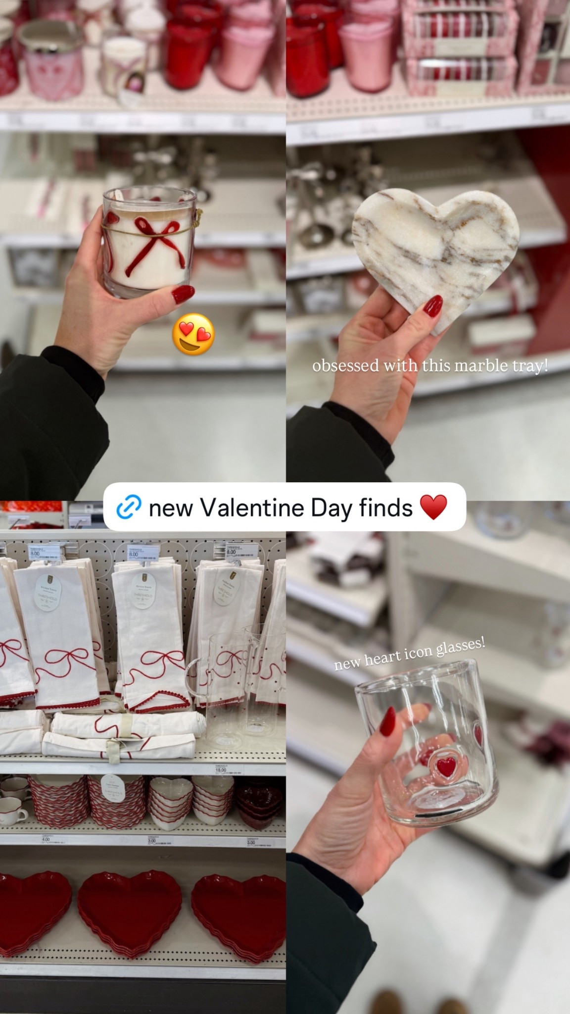 New Valentine’s Day finds from Target! Love the marble heart tray, perfect size for a ring dish. The bow candle is adorable!

#LTKFindsUnder50 #LTKHome #LTKSeasonal