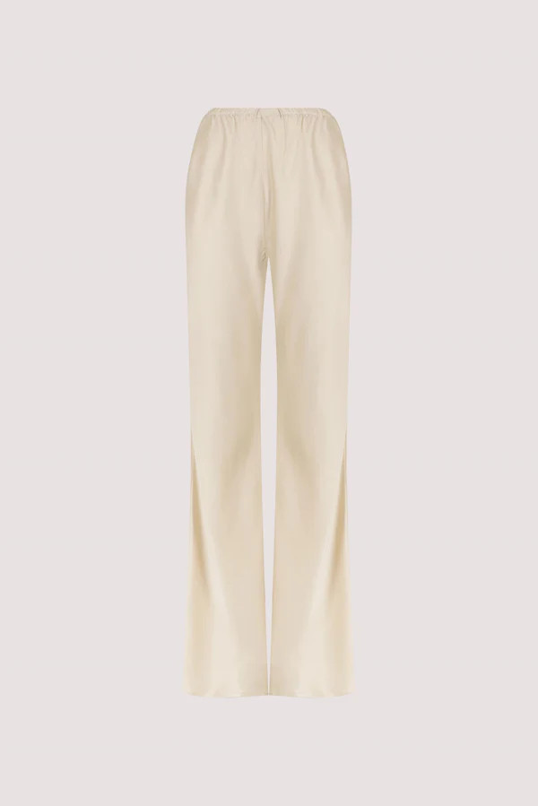 KYRA SANDSTONE SILK BIAS PANTS | DISSH
