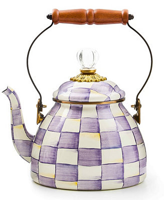 Violet Check 2-Quart Handmade Tea Kettle | Macy's