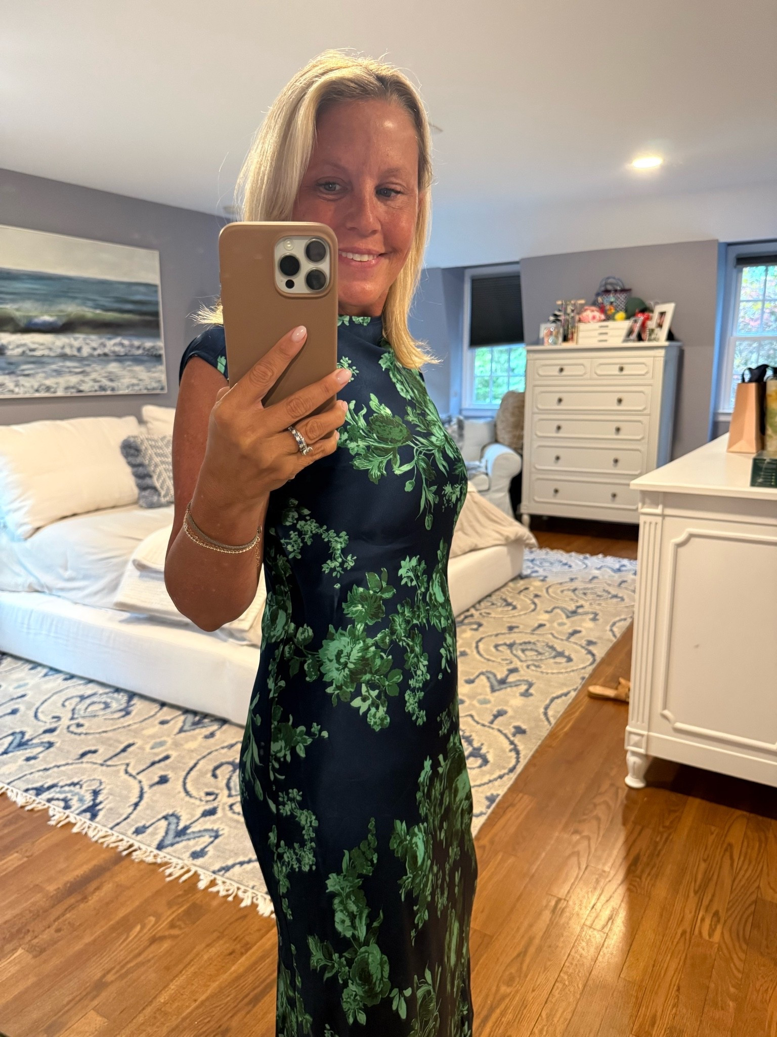 Stunning dress to go out, dress up, dress down with a jean jacket or perfect wedding dress!  💙💚 @Anthropologie

#LTKWedding #LTKTravel #LTKootd