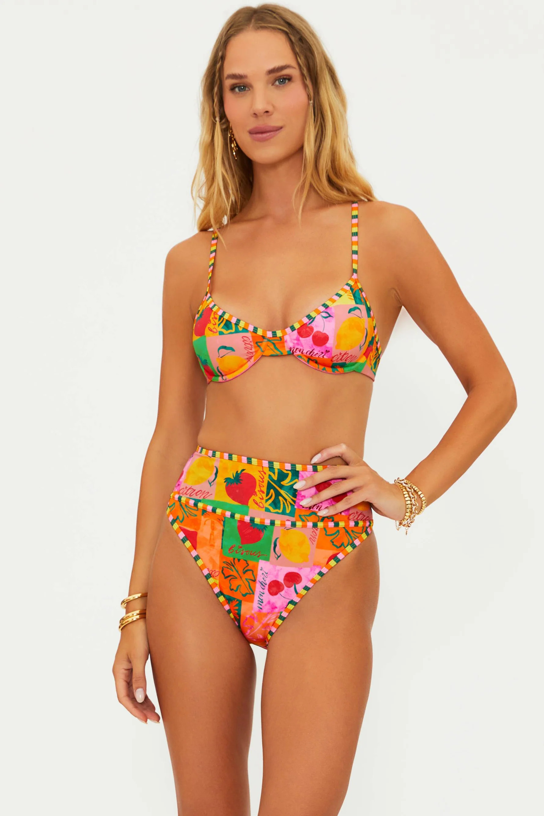 Carlotta Bottom Fruit Market | High Waist Bikini Bottom | Beach Riot | Beach Riot
