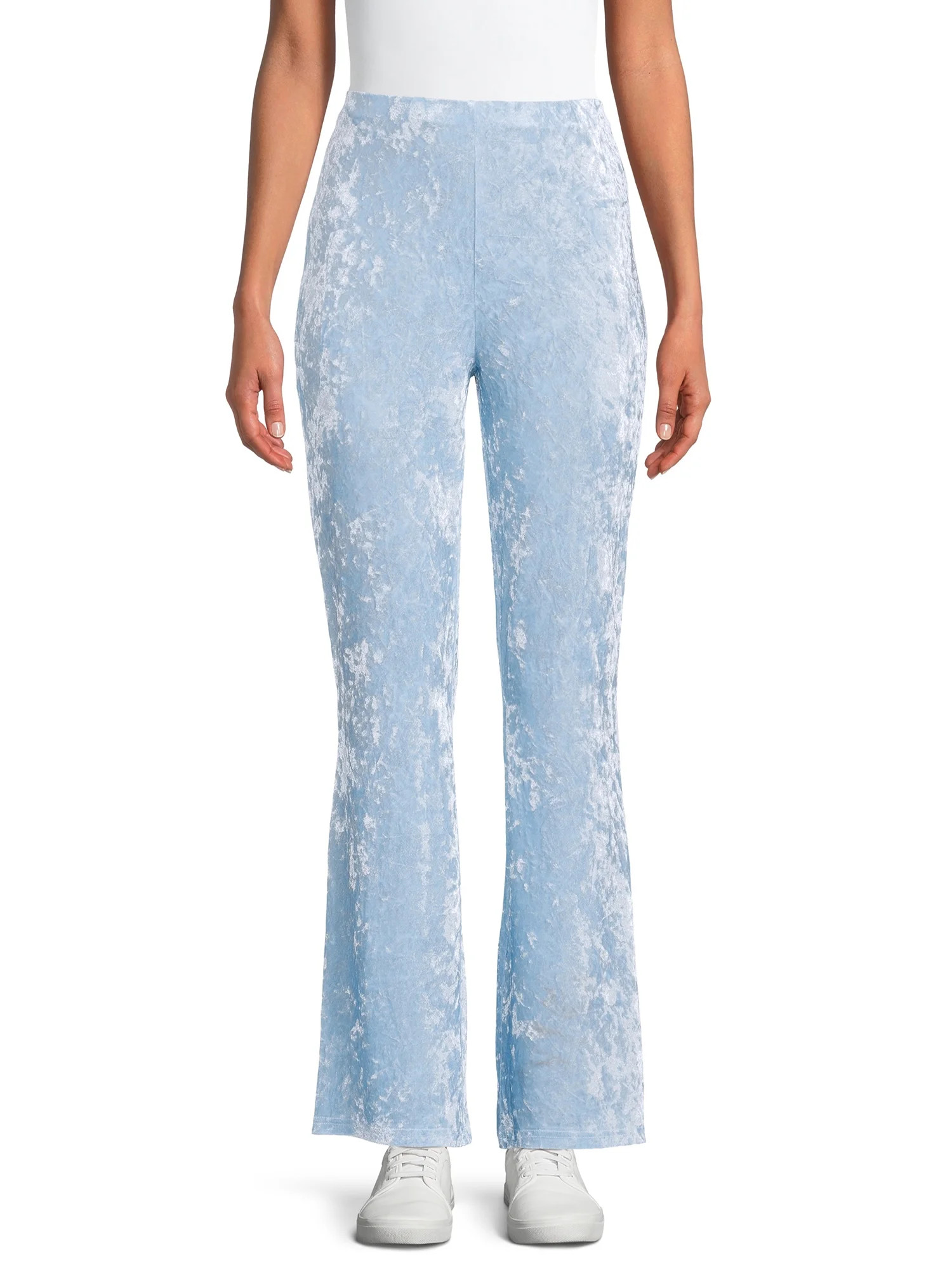 Kendall + Kylie Junior's Crushed Velvet Bootcut Pull-On Pants - Walmart.com | Walmart (US)