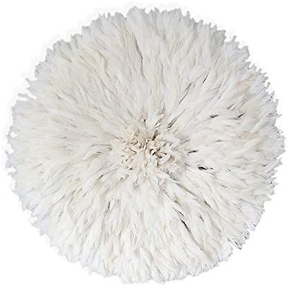 Genuine African White JuJu Hat 29 Inches Feather Wall Decor - Feather Headdress Cameroon | Amazon (US)
