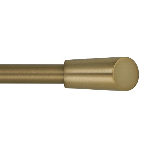 Ivilon Window Curtain Rod - Edge Style Drapery Treatments, 48 to 86 Inch. Color Warm Gold | Amazon (US)