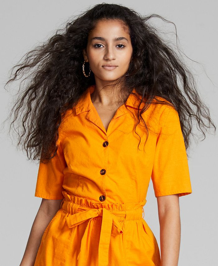 Women's Cotton Camp Shirt | Macys (US)