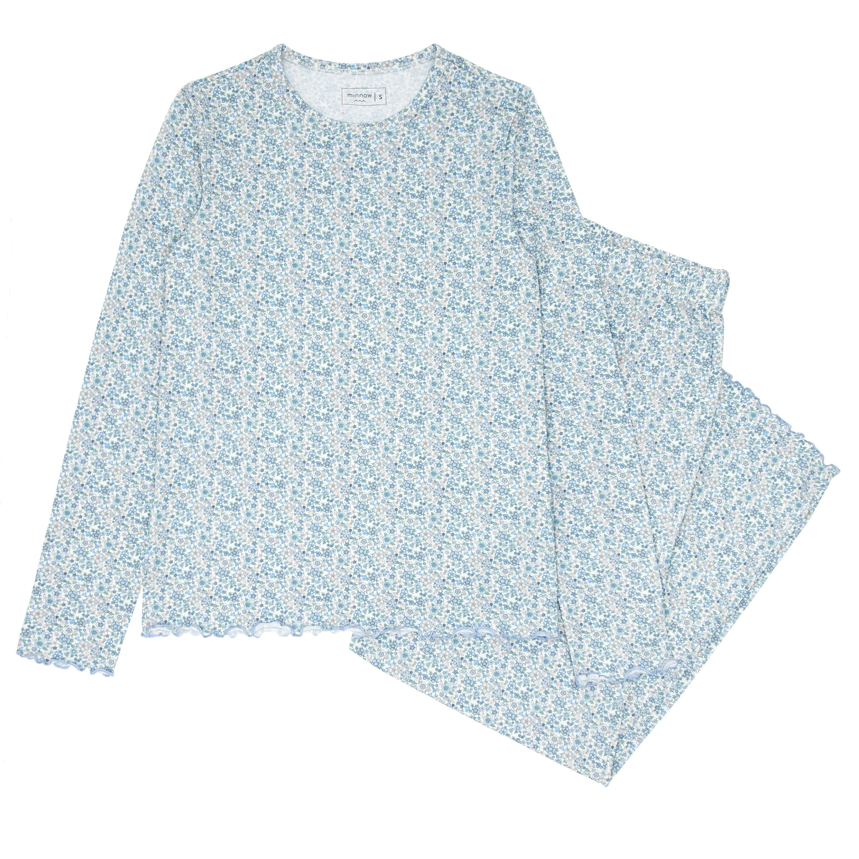 women's slate floral pima pajamas set | minnow