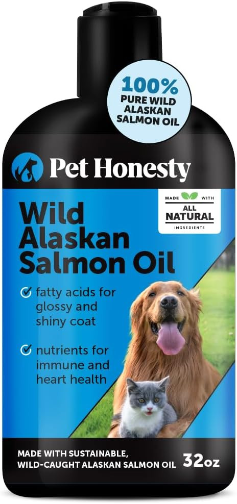 Wild Alaskan Salmon Oil, Omega-3 Fish Oil for Dogs and Cats, Fatty Acids, Salmon Oil for Dogs, Sk... | Amazon (US)