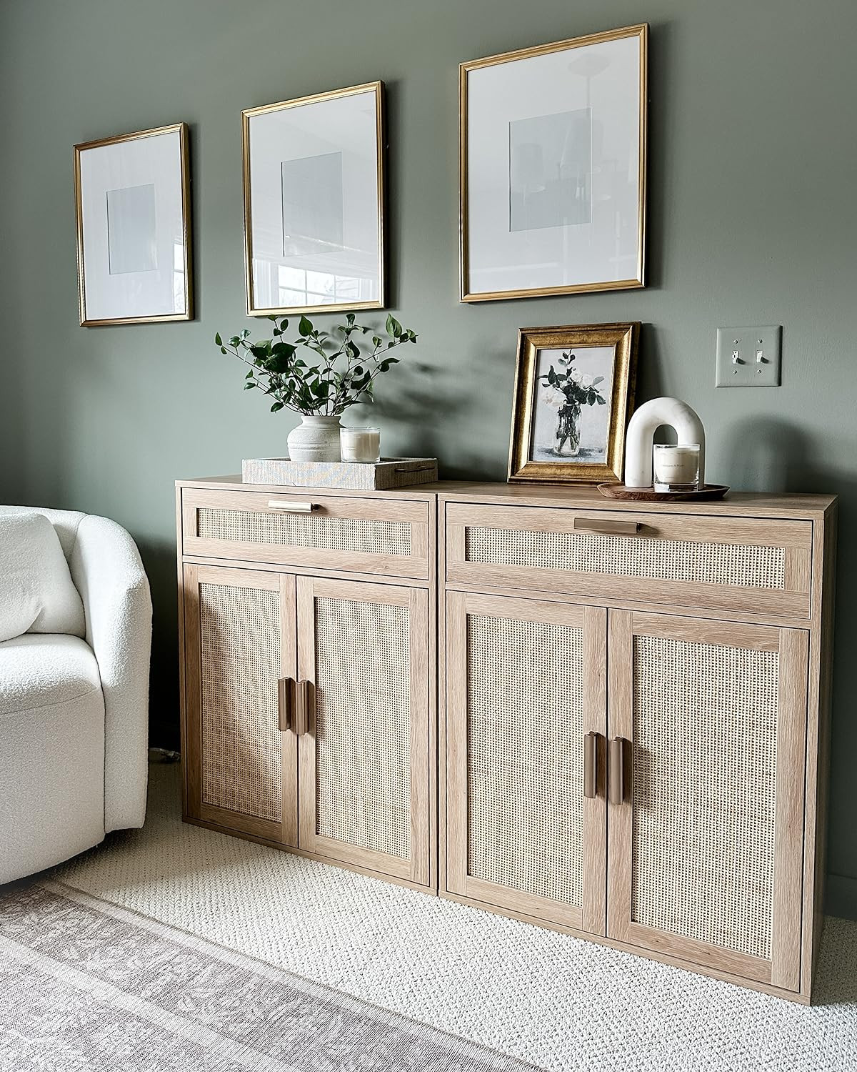 Kate and Laurel Adlynn Wall Picture Frame Set, 16" x 20" matted to 8" x 10", Gold, Set of 3 | Amazon (US)