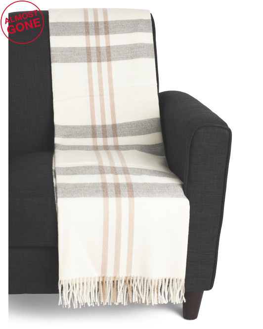 Made In Peru Baby Alpaca Eco Plaid Throw | TJ Maxx