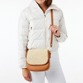 Jackson Sherpa and Suede Crossbody Bag | Mark and Graham