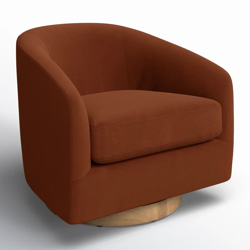 Bennett Upholstered Swivel Barrel Chair | Wayfair North America