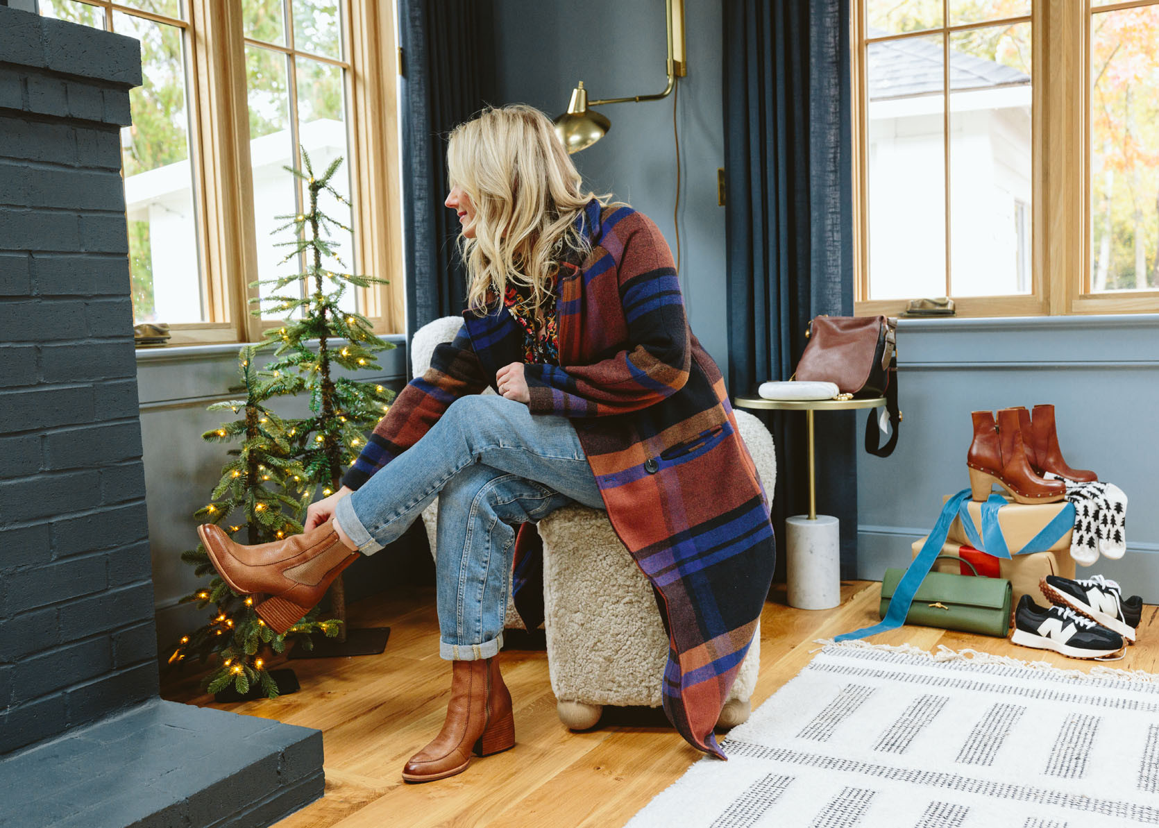 By far my favorite purchase of late is this plaid coat – it fits like an oversized coat but the cut is really flattering and I have found that I can mix that pattern with so many different blouses (like my favorite new blouse above). The boots I’m wearing there are also EXTREMELY comfortable and I think the pointy toe is really elongating (I love the clogs, but they are higher and therefore less “running around town” shoes, so I wear these boots almost everywhere right now).

#LTKCyberWeek #LTKGiftGuide #LTKStyleTip