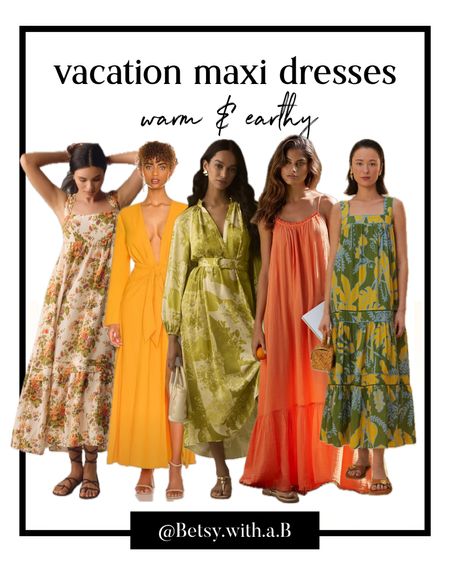 Warm & Earthy vacation maxi dresses. 
Perfect for the autumn season color palette. 

#LTKparties #LTKSeasonal #LTKtravel