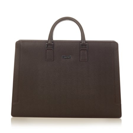 Pre-Owned Burberry Business Bag Calf Leather Black | Walmart (US)