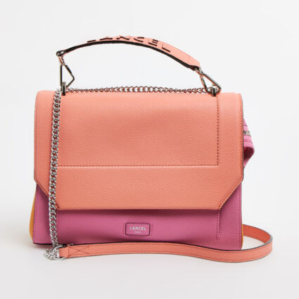 Orange & Pink Leather Cross Body Bag | TK Maxx