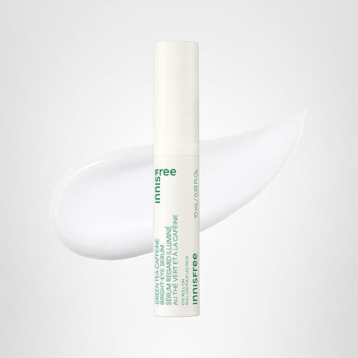 Innisfree Green Tea Caffeine Depuffing Eye Serum with Niacinamide, Cooling Korean Eye Roll-On for... | Amazon (US)