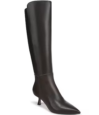 Sam Edelman Taylin Leather Kitten Heel Tall Dress Boots | Dillard's | Dillard's