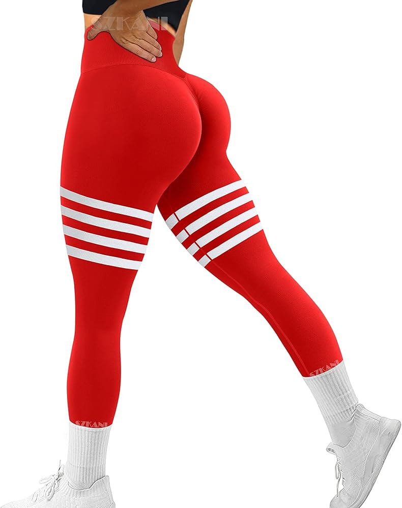 SZKANI Workout Leggings for Women Scrunch Butt Lifting Leggings Booty High Waist Yoga Pants Seaml... | Amazon (US)